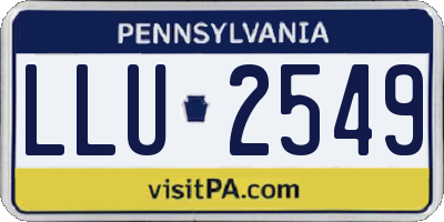 PA license plate LLU2549