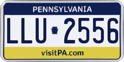 PA license plate LLU2556