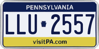 PA license plate LLU2557