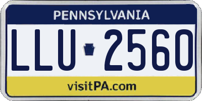 PA license plate LLU2560