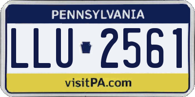 PA license plate LLU2561