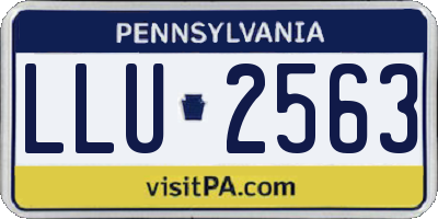 PA license plate LLU2563