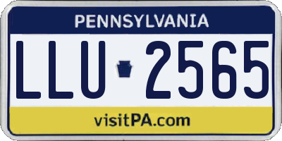 PA license plate LLU2565