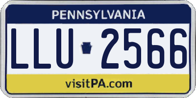PA license plate LLU2566