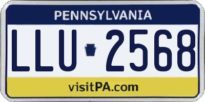 PA license plate LLU2568