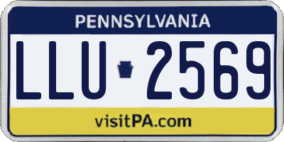 PA license plate LLU2569