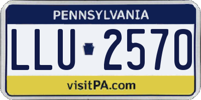 PA license plate LLU2570