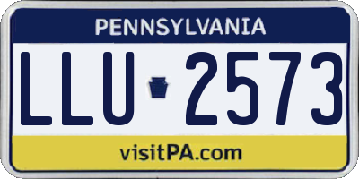 PA license plate LLU2573