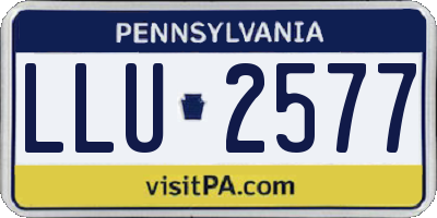 PA license plate LLU2577