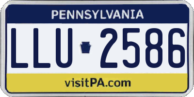 PA license plate LLU2586