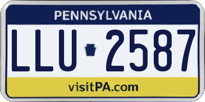 PA license plate LLU2587