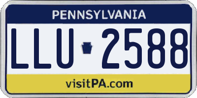 PA license plate LLU2588