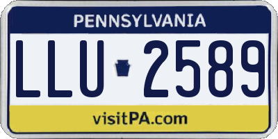 PA license plate LLU2589