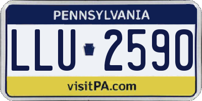 PA license plate LLU2590