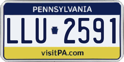 PA license plate LLU2591