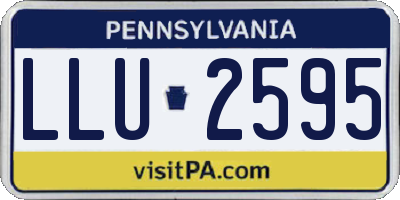 PA license plate LLU2595