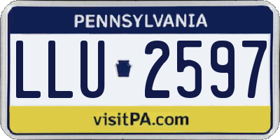 PA license plate LLU2597