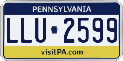 PA license plate LLU2599