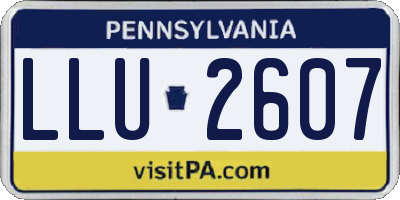 PA license plate LLU2607