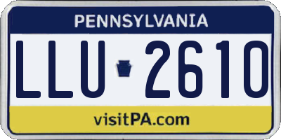 PA license plate LLU2610