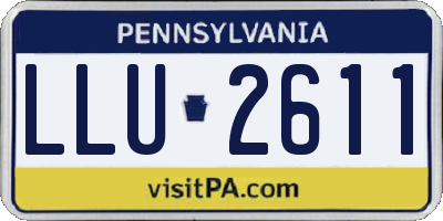 PA license plate LLU2611