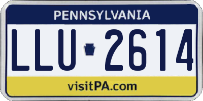 PA license plate LLU2614