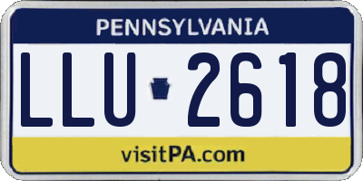 PA license plate LLU2618