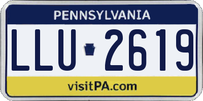 PA license plate LLU2619