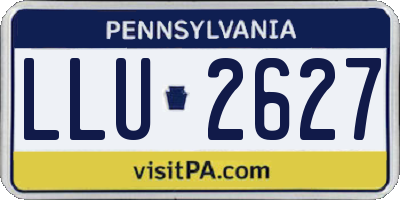 PA license plate LLU2627