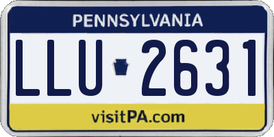 PA license plate LLU2631