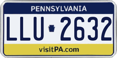 PA license plate LLU2632