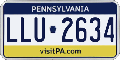 PA license plate LLU2634