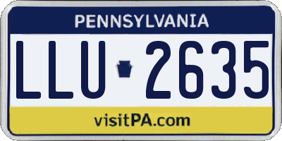 PA license plate LLU2635