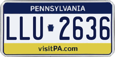PA license plate LLU2636