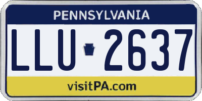 PA license plate LLU2637