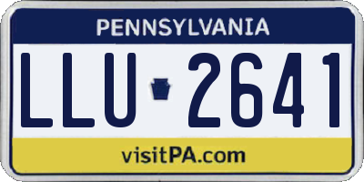PA license plate LLU2641