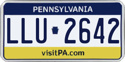 PA license plate LLU2642