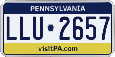 PA license plate LLU2657