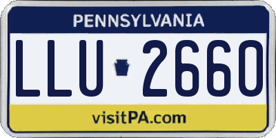 PA license plate LLU2660