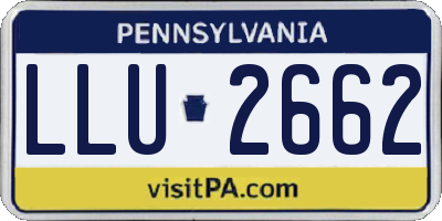 PA license plate LLU2662
