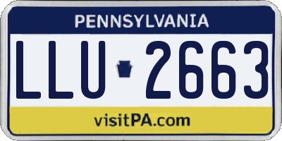 PA license plate LLU2663