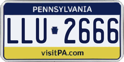 PA license plate LLU2666