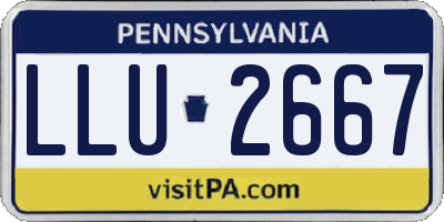 PA license plate LLU2667
