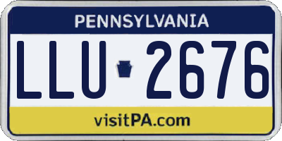 PA license plate LLU2676