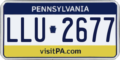 PA license plate LLU2677