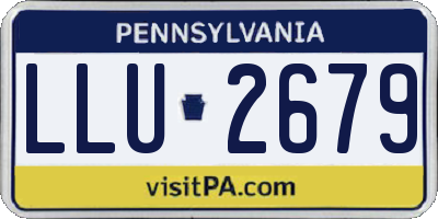 PA license plate LLU2679