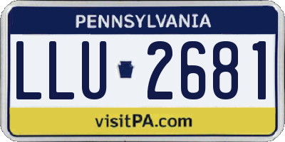 PA license plate LLU2681
