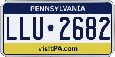 PA license plate LLU2682