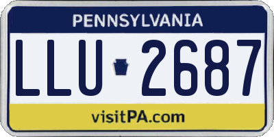 PA license plate LLU2687