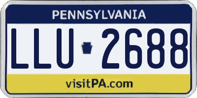 PA license plate LLU2688
